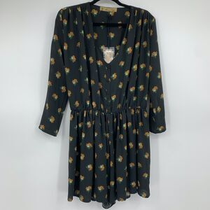 Maison Olga Womens Large Romper Dark Moody Cottage Fairy Whimsigoth Floral NEW